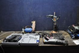 A COLLECTION OF POWER TOOLS, including Dremel MotoSaw in case, a Multi 7.2v in case, a Ferrex