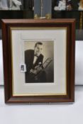 GLENN MILLER, a signed and framed photograph of the legendary band leader, photograph dimensions