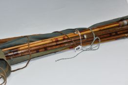 A BUNDLE OF VINTAGE FISHING RODS to include an Edgar Sealey 'Black Arrow 2' float rod, an East