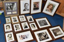 FILM STAR SIGNED PHOTOGRAPHS, A collection of eighteen framed photographs of Film Stars from the