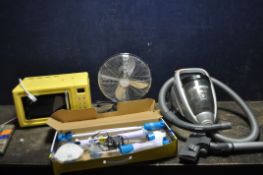 A SELECTION OF HOUSEHOLD ELECTRICALS, including a Hoover sonic power pets vacuum cleaner, a Dunelm