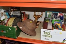 FOUR BOXES AND LOOSE MISCELLANEOUS ITEMS to include a box of assorted tea wares to include various