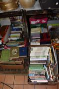 EIGHT BOXES OF BOOKS, subjects include encyclopaedic and lexical works, history, geography,