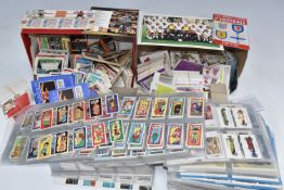 THREE BOXES OF COLLECTABLE CARDS ETC to include a large quantity of vintage ABC football cards,