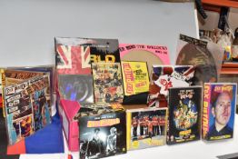 A BOX OF SEX PISTOLS RELATED ITEMS to include 'Original Pistols Live Picture Disc' (APKPD 13), '