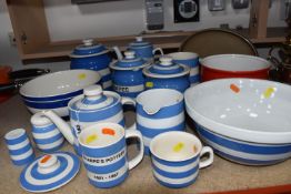 A COLLECTION OF T.G. GREEN LTD. CHURCH GRESLEY CORNISH WARE KITCHENWARE AND SIMILIAR, comprising a
