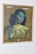 VLADIMIR TRETCHIKOFF 'THE CHINESE GIRL', a vintage open edition print, title label verso,