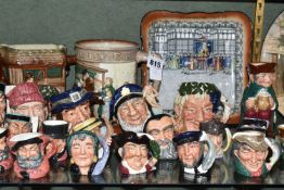 A COLLECTION OF ROYAL DOULTON SERIES WARE, CHARACTER AND TOBY JUGS, to include an Oliver Twist