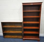 A MODERN OPEN BOOKCASE, with one fixed shelf and four adjustable shelves, width 80cm x depth 32cm