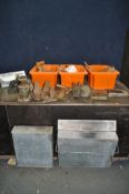 THREE TRAYS CONTAINING VINTAGE TOOLS, including a Black and Decker sander (PAT pass and working