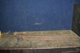 THREE RECORD SASH CRAMPS, comprising two 138s 150cm long, and a 135 120cm long (3)