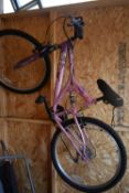 A PINK LADIES TROJAN ODESSA FULL SUSPENSION BIKE, with 17 frame