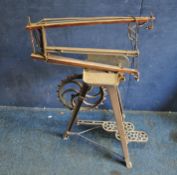 A VINTAGE HOBBIES TREADLE SCROLL SAW, with an 18in throat Condition Report: rusty, no belt or