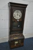 INTERNATIONAL TIME RECORDING COMPANY, LONDON, A 20TH CENTURY OAK CASED CLOCKING IN MACHINE, the