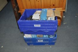 TWO BOXES CONTAINING EIGHT REELS OF MIG WELDING WIRE (new and still sealed in tatty boxes) and a 5