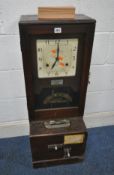 NATIONAL TIME RECORDER Co Ltd, St MARY CRAY, KENT, AN EARLY 20TH CENTURY OAK CASED CLOCKING IN
