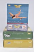 FOUR BOXED CORGI AVIATION ARCHIVE 1:72 MODEL MILITARY AIRCRAFTS, the first a Falklands 20th