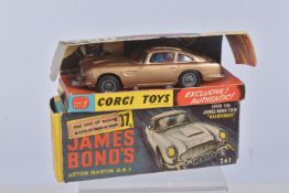 A BOXED CORGI TOYS JAMES BOND ASTON MARTIN D.B.5, No.261, working features, car with some minor