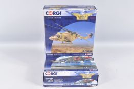 TWO BOXED CORGI AVIATION ARCHIVES 1:72 SCALE MODEL WESTLAND LYNX MILITARY HELICOPTERS, the first
