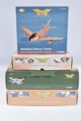 FOUR BOXED CORGI AVIATION ARCHIVE MODEL MILITARY AIRCRAFTS, the first a 1:72 Unsung Heroes McDonnell