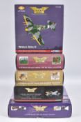 FIVE BOXED CORGI AVIATION ARCHIVE MODEL MILITARY AIRCRAFTS, the first a 1:144 limited edition D-