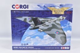 A BOXED CORGI AVIATION ARCHIVES 1:72 SCALE MODEL AVRO VULCAN B2 XH558 MILITARY AIRCRAFTS, 'Vulcan to