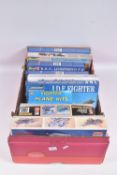TWELVE BOXED MODEL MILITARY AIRPLANE KITS, to include 1:72 scale Revell kits, a Lockheed F-104C
