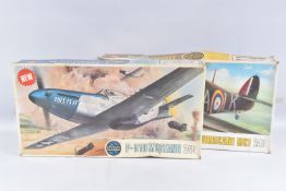 TWO BOXED 1970S NEW 1:24 SCALE AIRFIX WWII MILITARY AIRCRAFTS MODEL KITS, the first a Super Kit