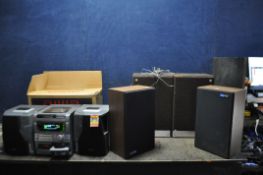 AN AIWA NSX-570 HI FI with matching speakers ( PAT pass and working both tape players not