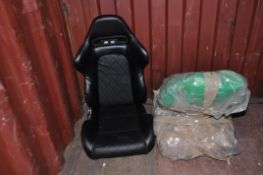 A PAIR OF LEATHER LOOK BUCKET SEATS for a Toyota MR2 (lot 1) appears to be new and unused (unsure if