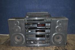A JVC HI FI WITH MATCHING SPEAKERS, comprising an AL-E300 turntable, a DR-E500L amp, receiver,