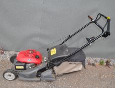 A HONDA HRX 426 SELF PROPELLED PETROL LAWN MOWER, with grass box (engine pulls freely but hasn't