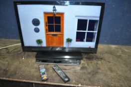 A SONY KDL-32EX723 32in TV, with remote, and a Panasonic DVD/HDD recorder and remote (both PAT