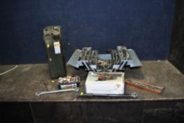 A SELECTION OF AUTOMOTIVE TOOLS, including sockets, spanners, rachets, torque wrench by makers