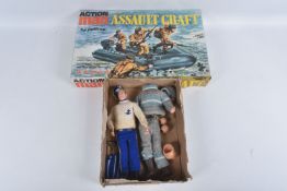 A BOXED PALITOY ACTION MAN ASSAULT CRAFT, No.34132, appears complete with outboard motor, (not