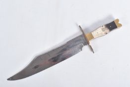 A, R MIDDLETON OF SHEFFIELD ENGLAND BOWIE KNIFE, NO SCABBARD, which is approximately 41cm in total