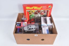 A COLLECTION OF BOXED DIECAST MODEL VEHICLES, to include a Lledo VW 1 Millionth Beetle, a Bburago