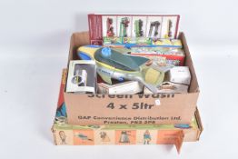 A COLLECTION OF BOXED AND UNBOXED MODEL VEHICLES AND PROJECTOR, this lot includes a battery operated