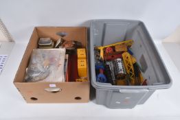 A QUANTITY OF ASSORTED MECCANO, playworn condition, mainly red & green and blue & yellow eras, to