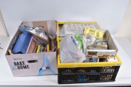 A QUANTITY OF DR. WHO DALEK BOOKS, MODELS, KITS, AND DVDS, to include a box filled with books with
