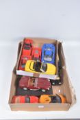 A COLLECTION OF UNBOXED DIECAST MODEL 1:18 AND 1:24 SCALE SPORTS CARS, to include six Bburago