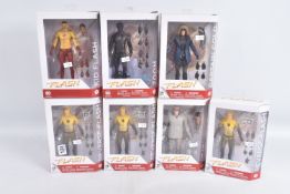 SEVEN BOXED DC COLLECTIBLES 'THE FLASH' ACTION FIGURES, to include no. 2 Captain Cold, three x no.