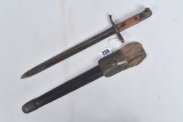 AN ITALIAN M1891 CARCANO BAYONET, this is in good condition and comes with its scabbard and a