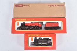 THREE BOXED TRI-ANG HORNBY AND HORNBY RAILWAYS OO GAUGE LOCOMOTIVES, class 3F 'Jinty' Tank No.47606,
