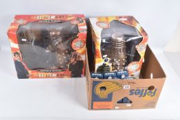 TWO LARE SCALE BBC DR. WHO COLLECTIBLES AND TEN SMALLER BOXED MODELS, to include an Character