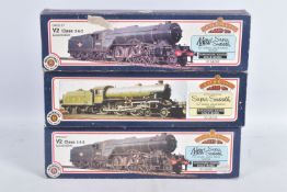 THREE BOXED BACHMANN OO GAUGE LOCOMOTIVES, class V2 'Green Arrow' No.60800, B.R. black livery (31-