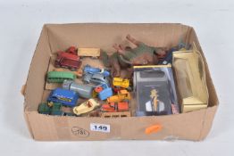 A QUANTITY OF UNBOXED ASSORTED PLAYWORN DIECAST VEHICLES, mainly early Matchbox 1-75 series