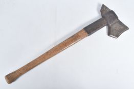 BRADES MAKER AIRCRAFT AXE WITH CROWFOOT MARKINGS, dated1954 & IA4121, the shaft is wooden approx