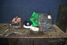 A SIP ARC WELDING PLAT with electrode holder, earth clamp and chipping hammer (PAT fail due to taped