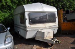 AN ACE DIPLOMAT TWO BERTH CARAVAN, SPARES OR REPAIRS, total length to hitch 440cm. Condition Report: